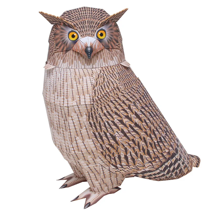 Art Craft Cardboard - Blakiston's Fish Owl Handmade Origami Art
