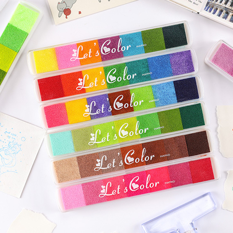 Stamping Ink Pad - Cute Mix Color Inkpad for School