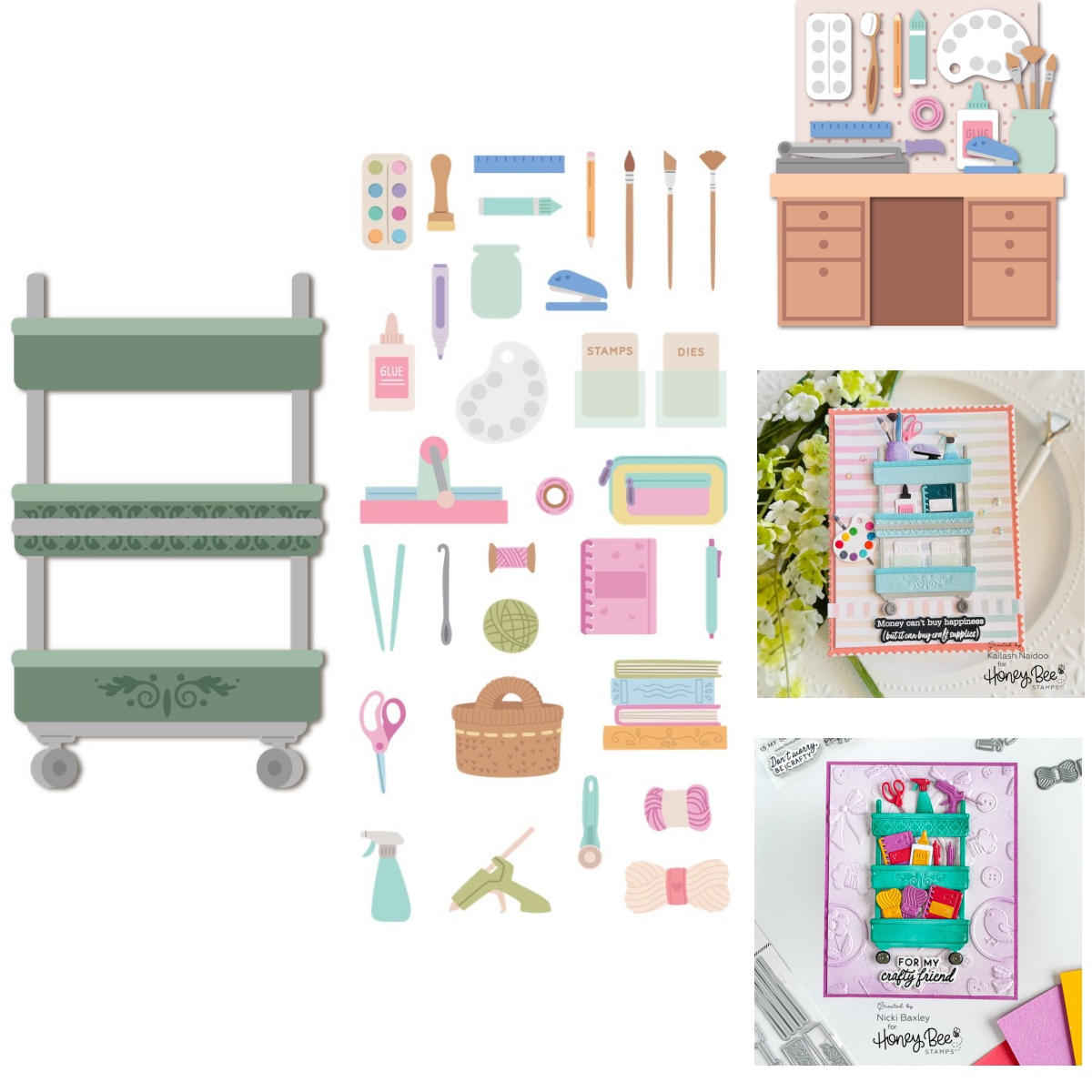 Art Craft Umbrella - Layers Arts And Crafts Supplies Cart