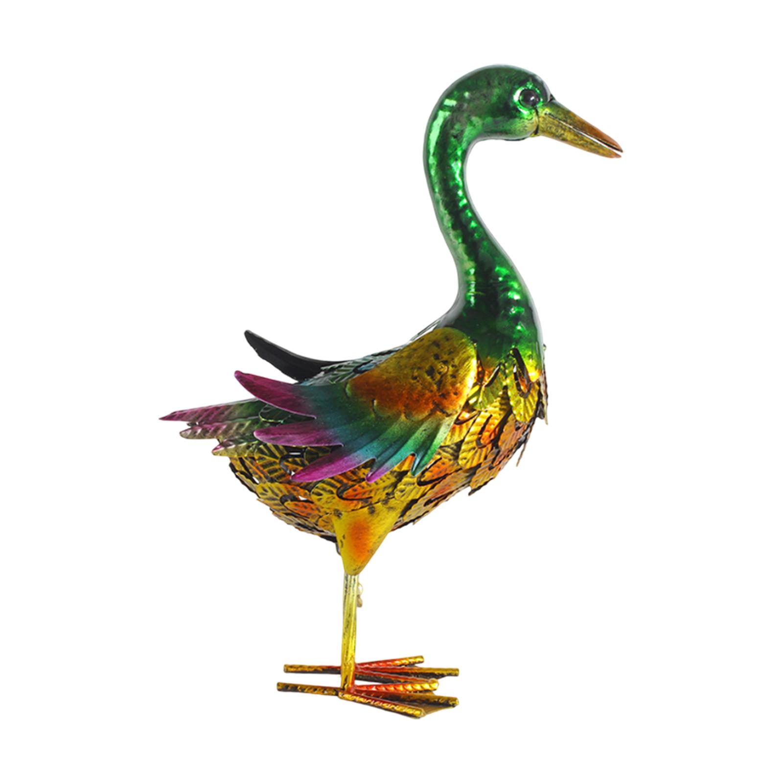 Art Craft Duck - Standing Duck Statue Iron Lifelike Animal
