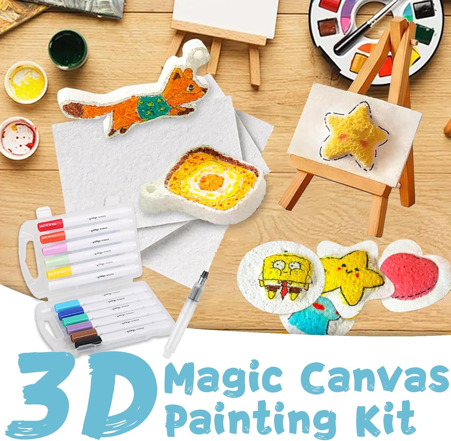 3D Puffy Foam Texture Painting - Art Craft With Paper 评论和价格