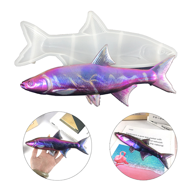 1pc Fish Silicone Epoxy Mold L - Resin Casting Mold 评论和价格