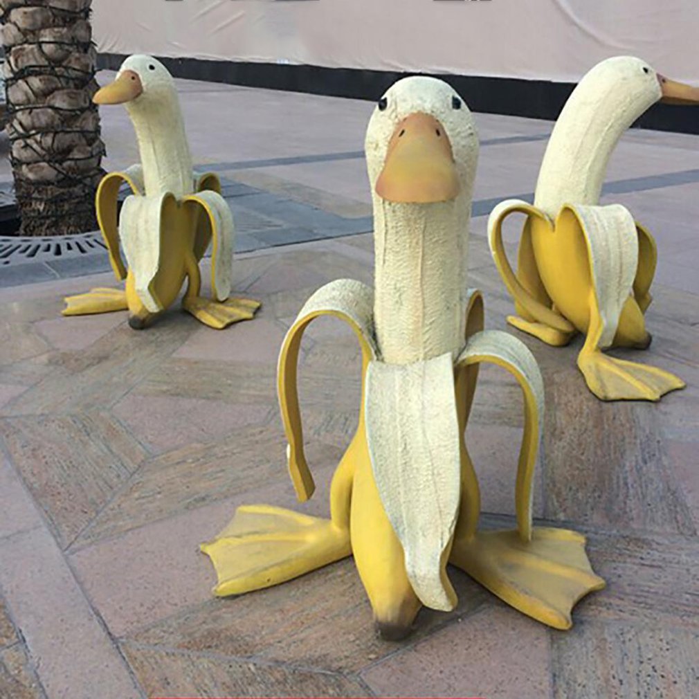 Banana Duck Creative Garden De - Art Craft Duck 评论和价格