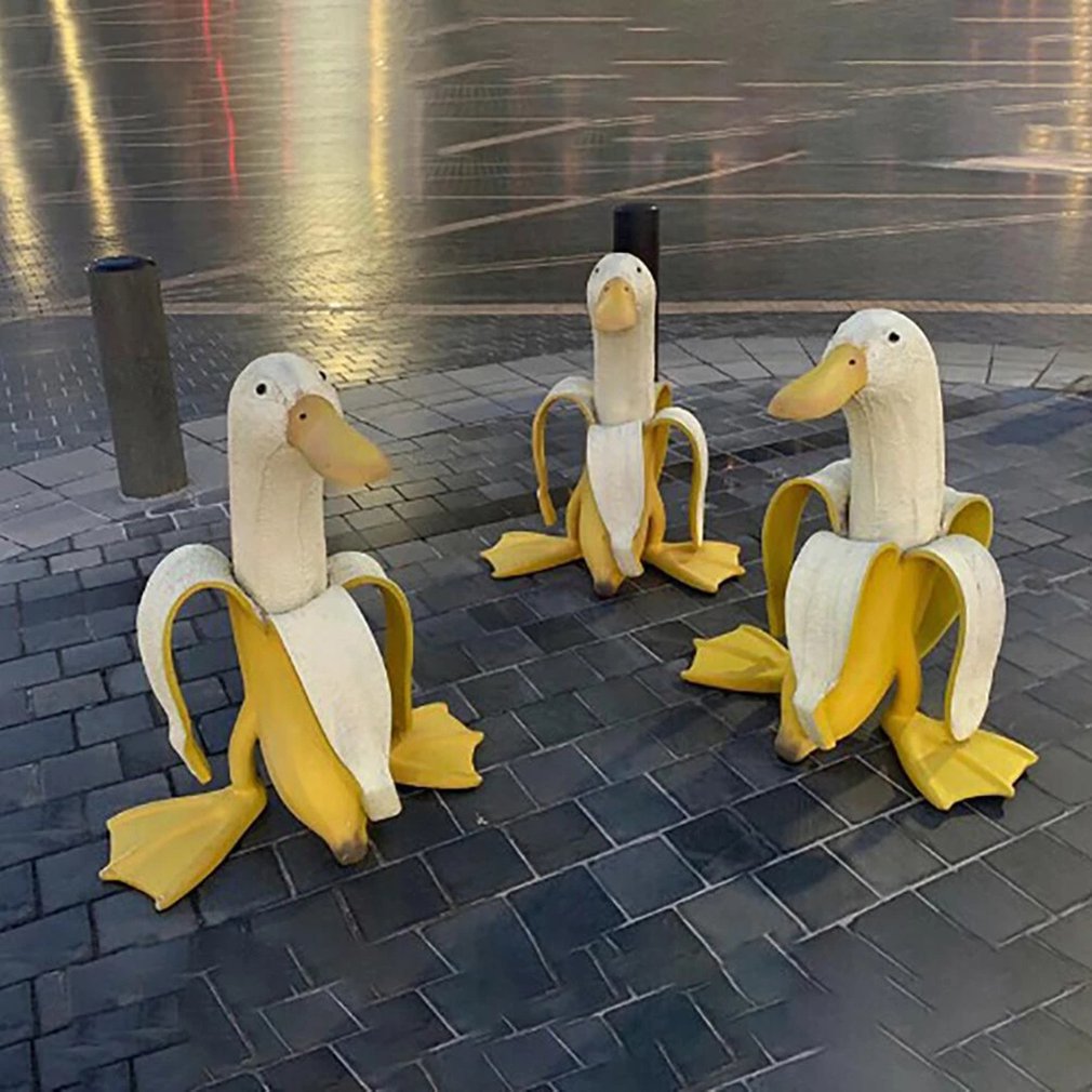 Banana Duck Creative Garden De - Art Craft Duck 评论和价格