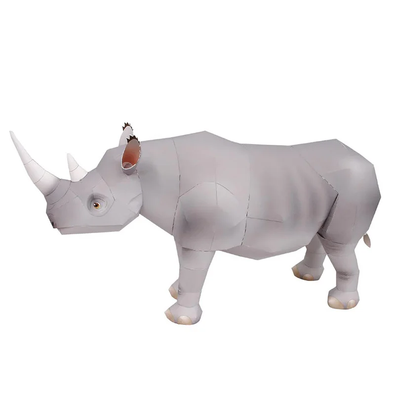 Rhinoceros Hook-lipped Handmad - Art Craft Cardboard 评论和价格