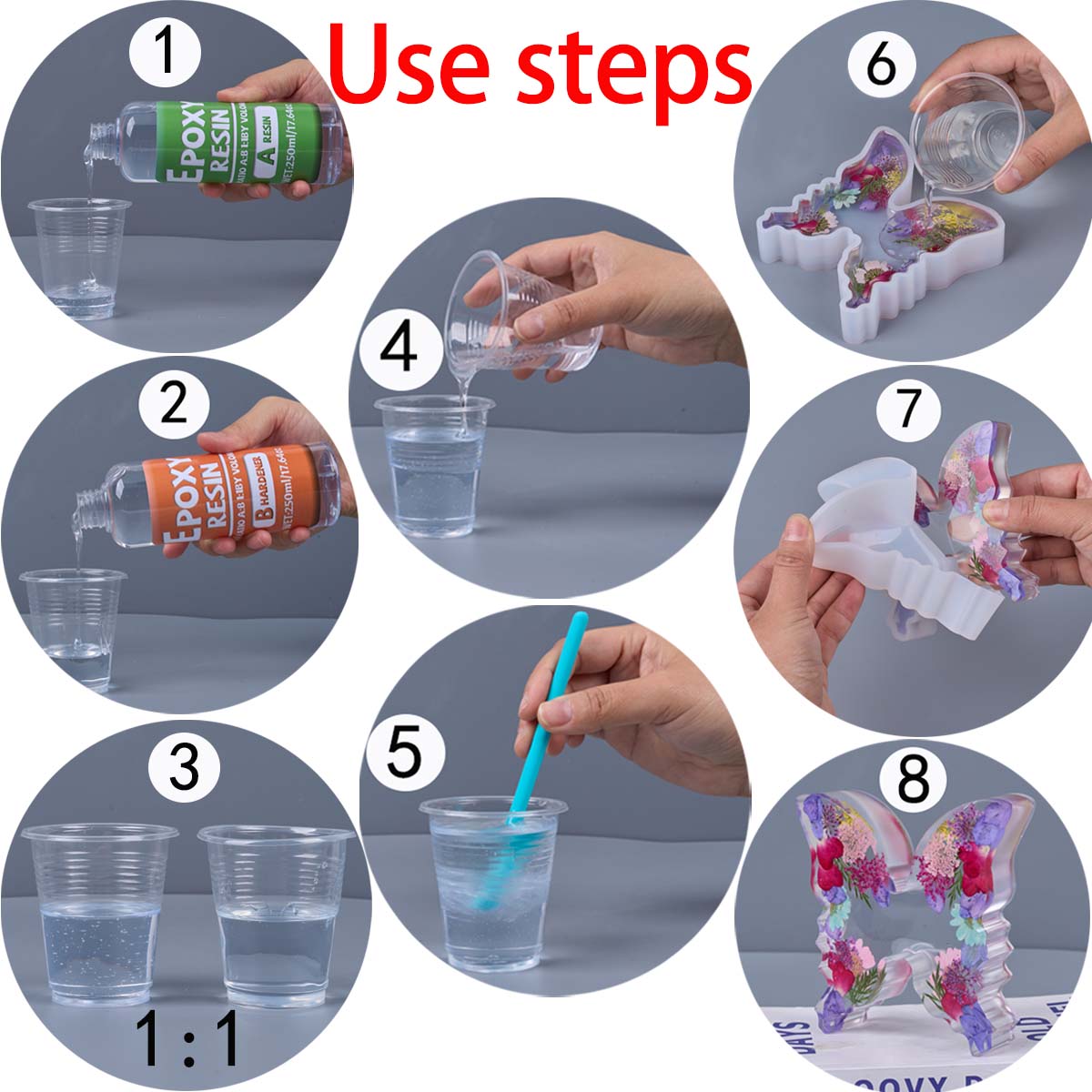 1:1 Ratio Epoxy Resin Kit Anti - Resin Casting Mold 评论和价格
