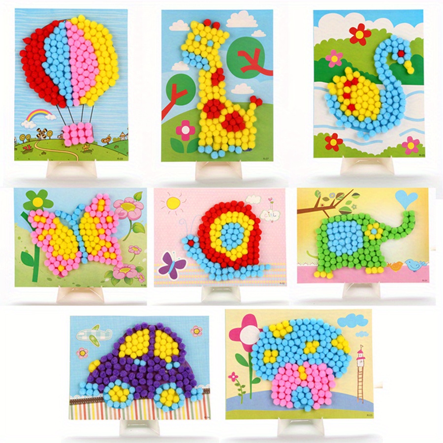 2pcs 16x21cm Colorful Pom-Pom  - Art Craft Handmade 评论和价格
