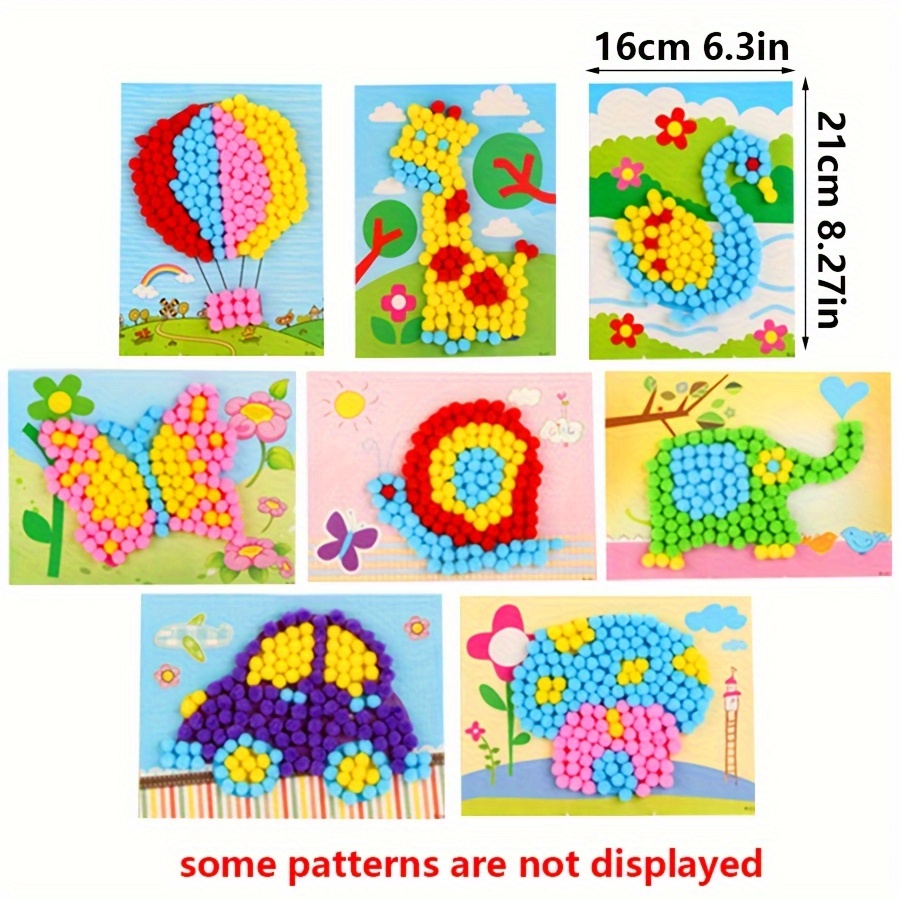 2pcs 16x21cm Colorful Pom-Pom  - Art Craft Handmade 评论和价格