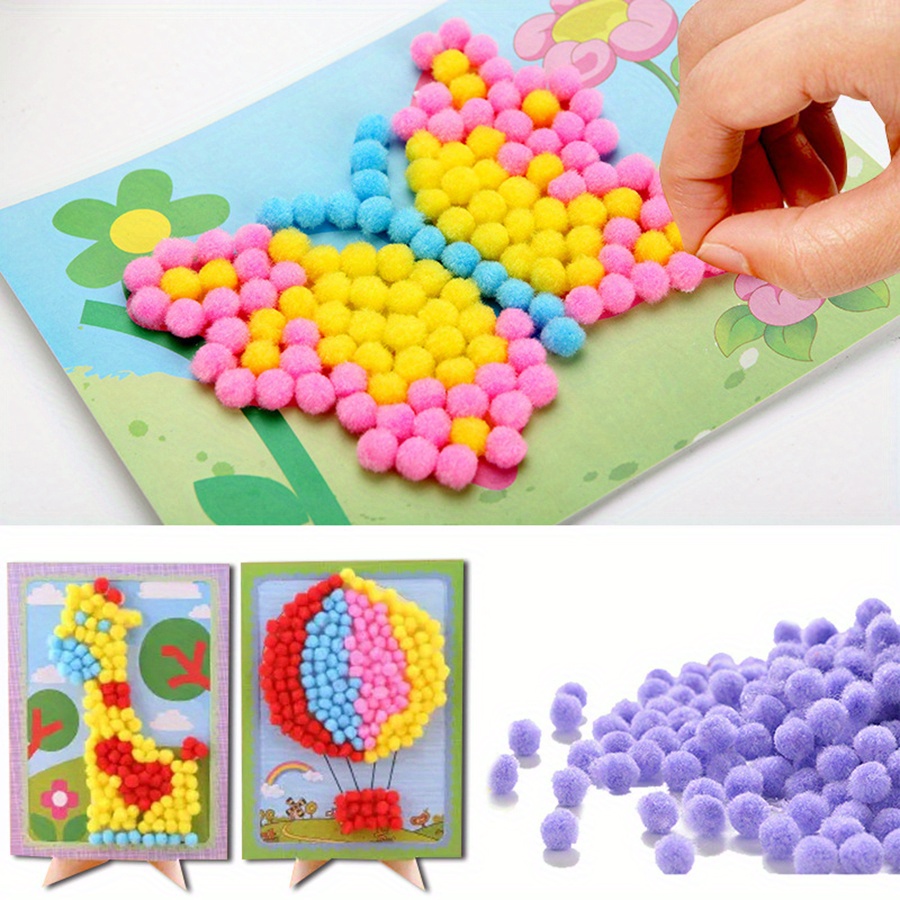 2pcs 16x21cm Colorful Pom-Pom  - Art Craft Handmade 评论和价格