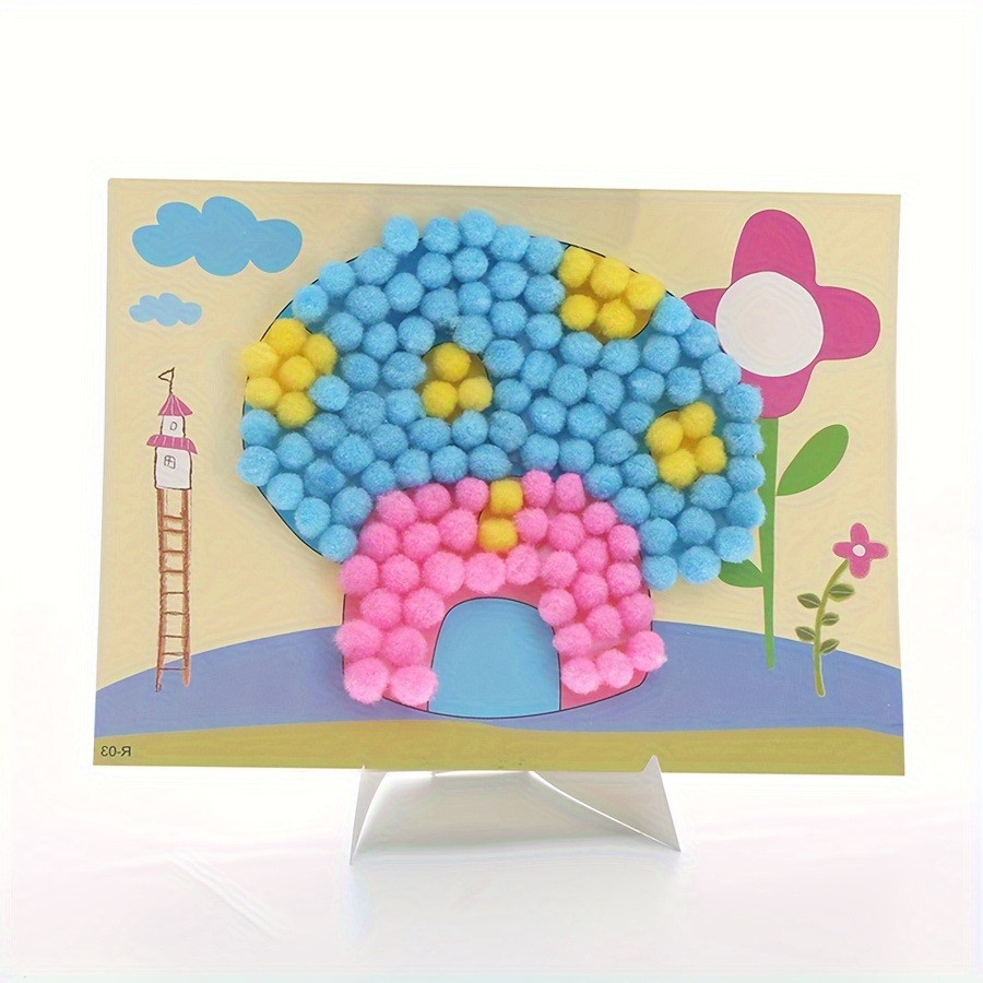 2pcs 16x21cm Colorful Pom-Pom  - Art Craft Handmade 评论和价格