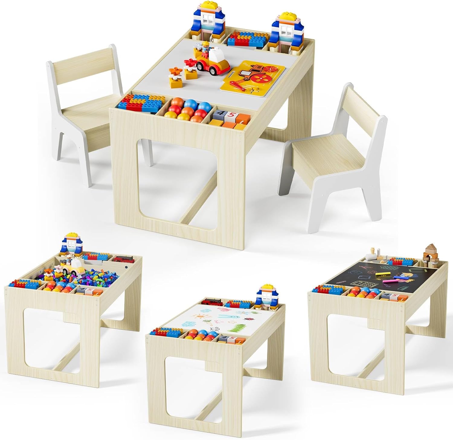 3 in 1 Kids Art Table and Chai - Art And Craft For Nursery 评论和价格