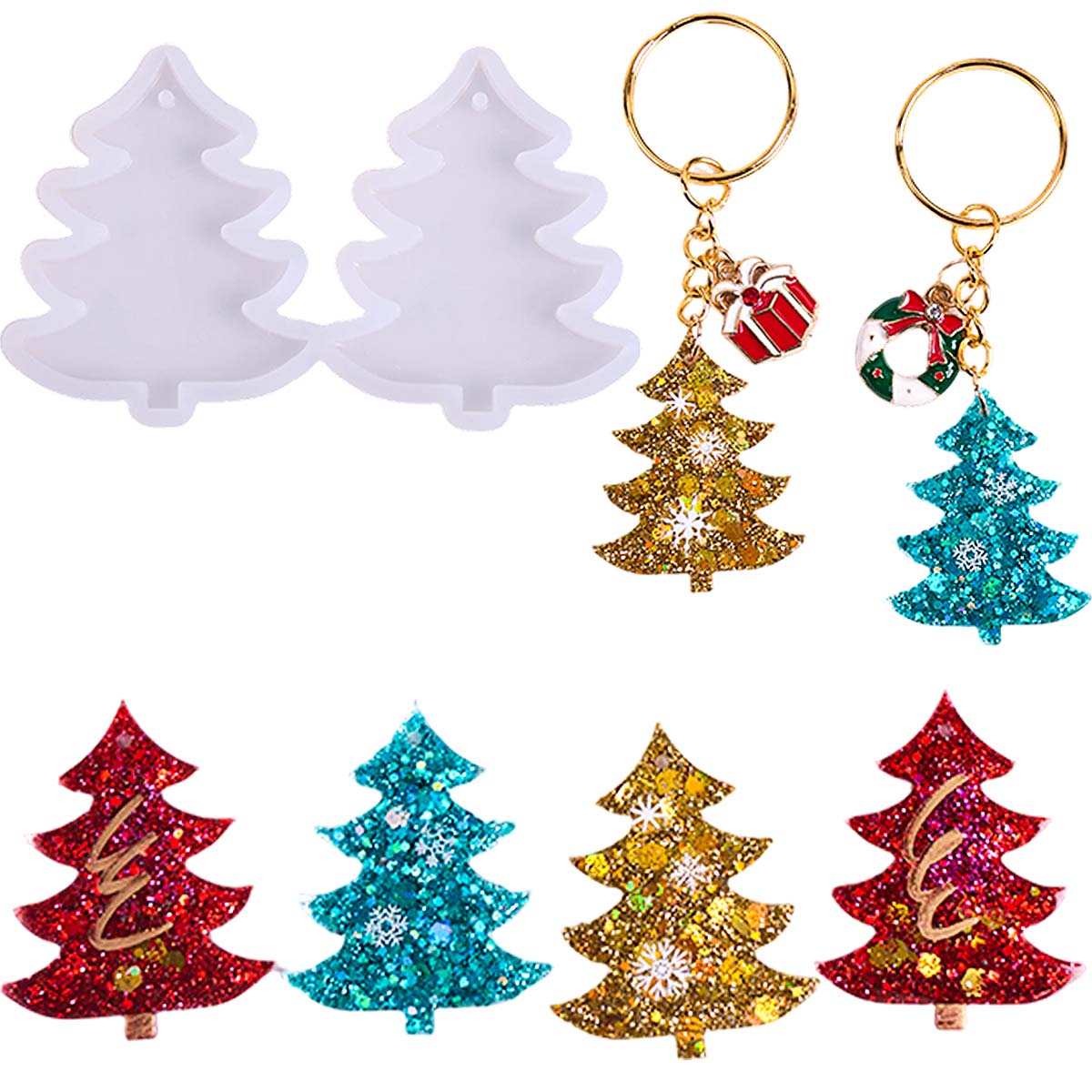 3D Christmas Tree Pendant Sili - Resin Casting Mold 评论和价格