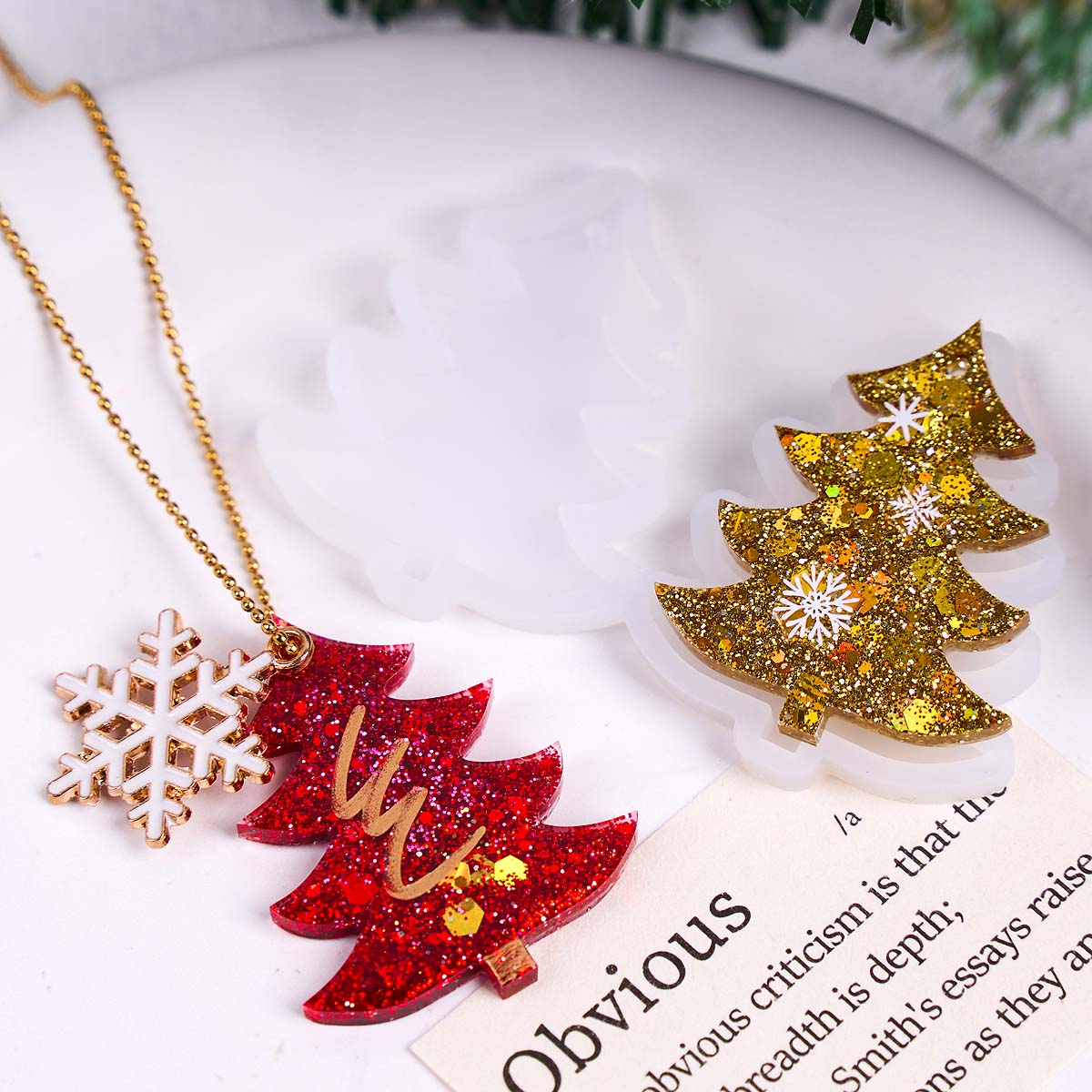3D Christmas Tree Pendant Sili - Resin Casting Mold 评论和价格