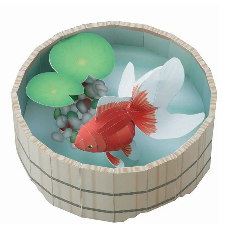 Goldfish Fish Origami Art Mini - Art Craft Cardboard 评论和价格