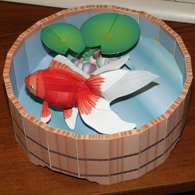 Goldfish Fish Origami Art Mini - Art Craft Cardboard 评论和价格