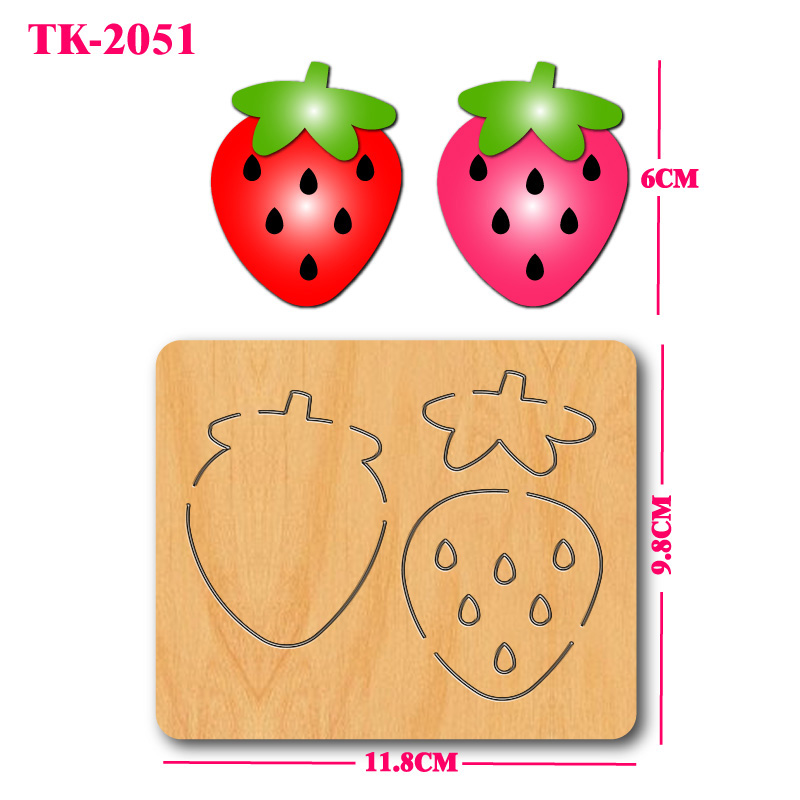 Strawberry wooden cutting mold - Art And Craft Exclusives 评论和价格