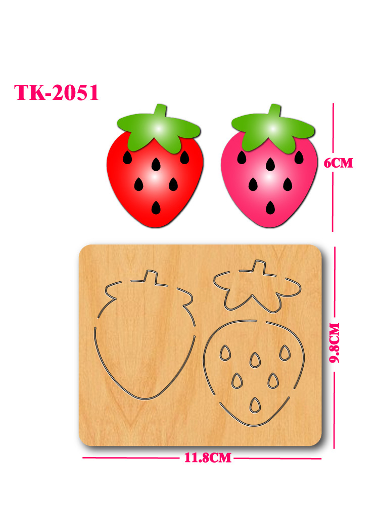 Strawberry wooden cutting mold - Art And Craft Exclusives 评论和价格