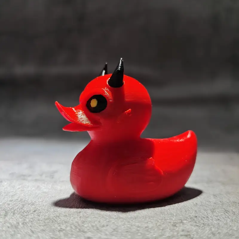 3D Printed Devil Duck Statue D - Art Craft Duck 评论和价格