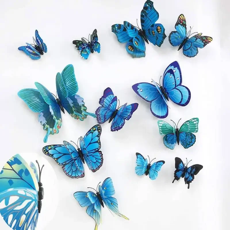 12pcs 3D Colorful Butterfly Wa - Art And Craft For Nursery 评论和价格