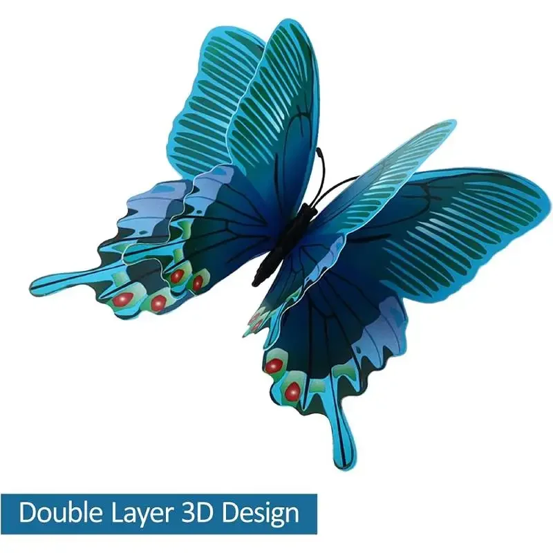 12pcs 3D Colorful Butterfly Wa - Art And Craft For Nursery 评论和价格