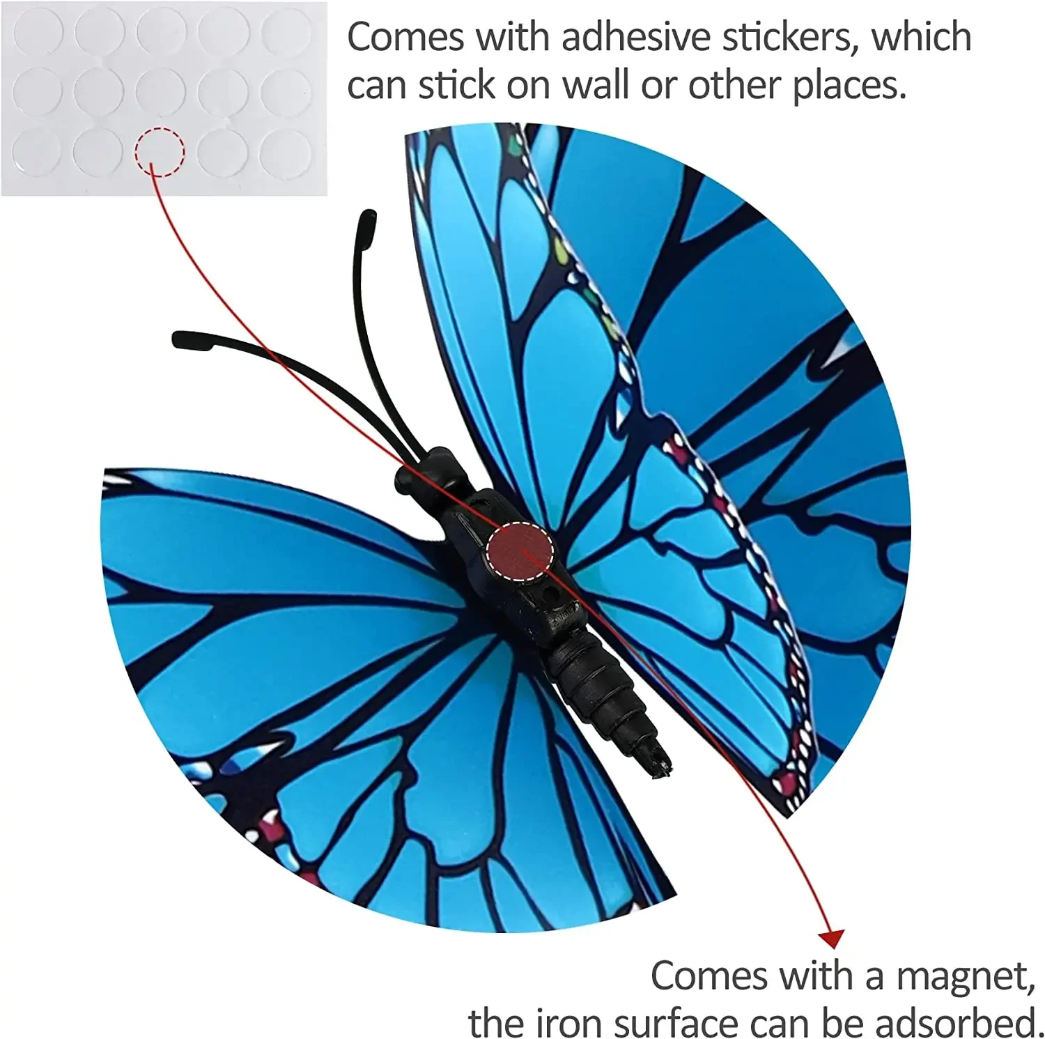 12pcs 3D Colorful Butterfly Wa - Art And Craft For Nursery 评论和价格