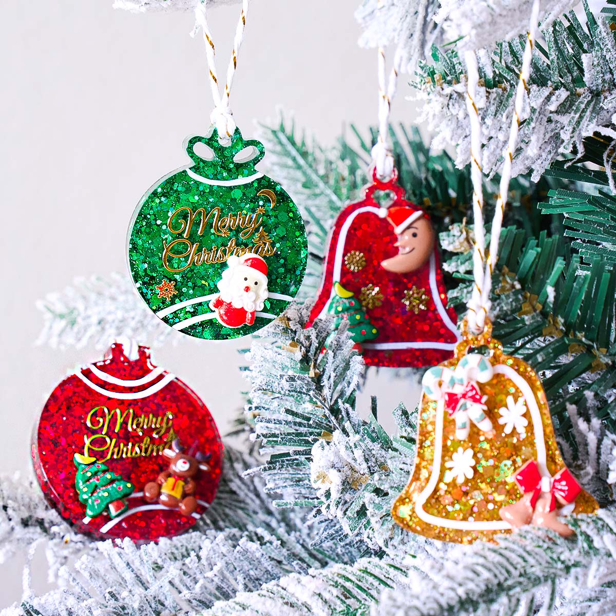 Xmas Tag Pendant Silicone Mold - Resin Casting Mold 评论和价格