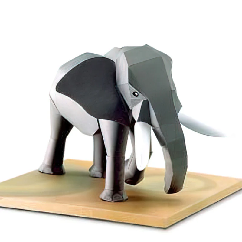 African Elephant Origami Art M - Art Craft Cardboard 评论和价格