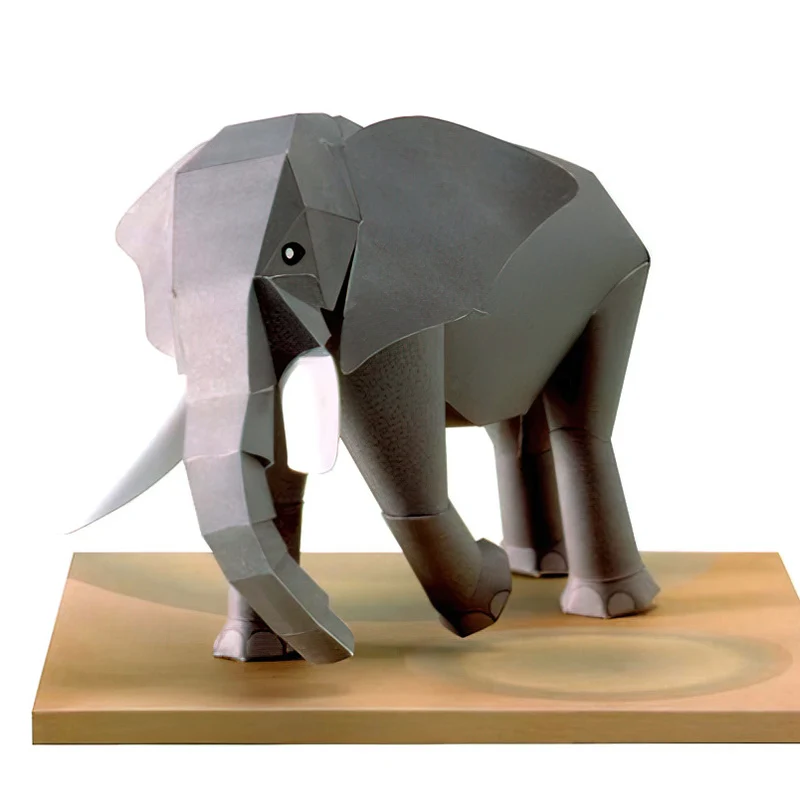 African Elephant Origami Art M - Art Craft Cardboard 评论和价格