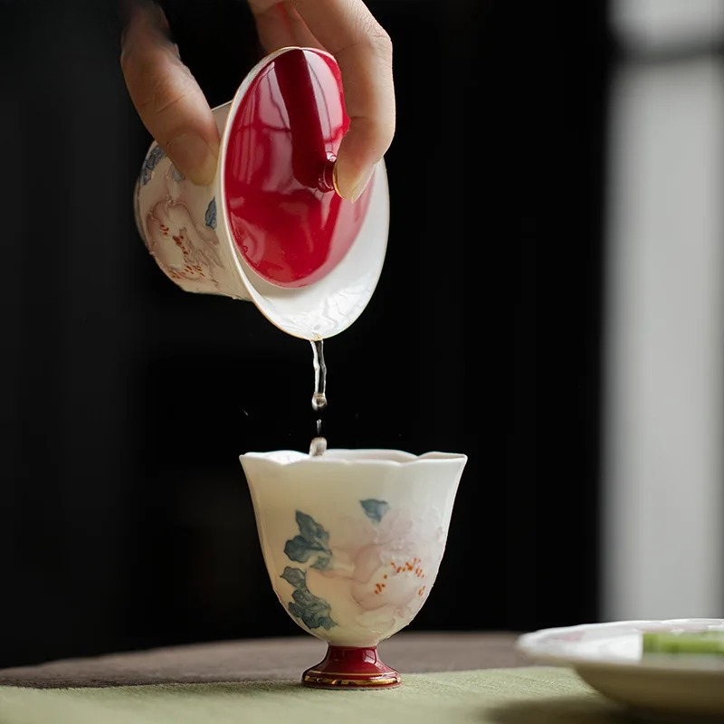 100ml Hand Drawn Peony Gaiwan  - Art And Craft Exclusives 评论和价格
