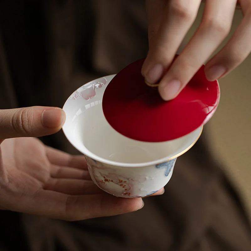 100ml Hand Drawn Peony Gaiwan  - Art And Craft Exclusives 评论和价格