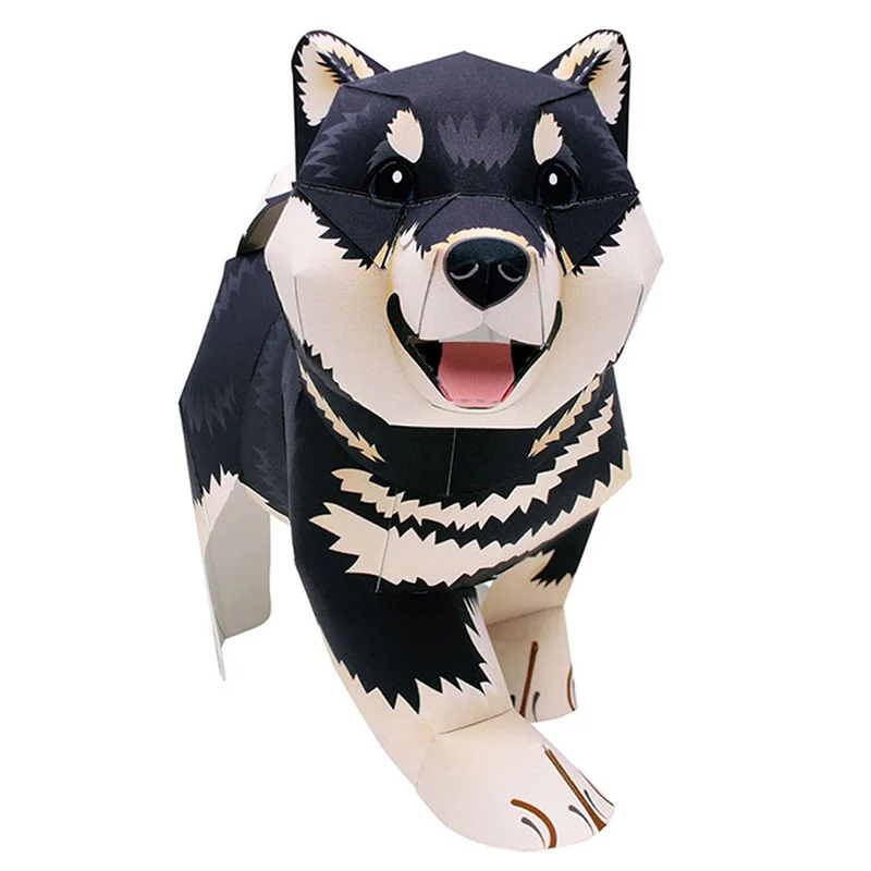 Black Shiba Inu Dog Handmade O - Art Craft Cardboard 评论和价格