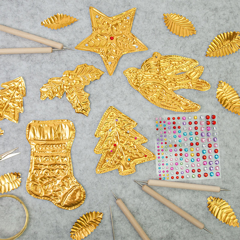 DIY Gold Foil Art Relief Chris - Art Craft With Paper 评论和价格