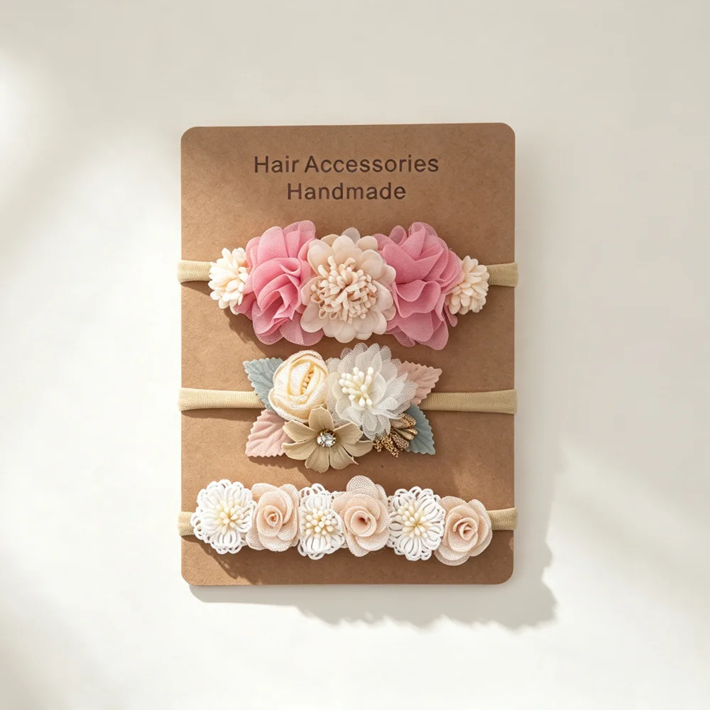 3pcs Baby Girl Elastic Headban - Art And Craft Hair 评论和价格