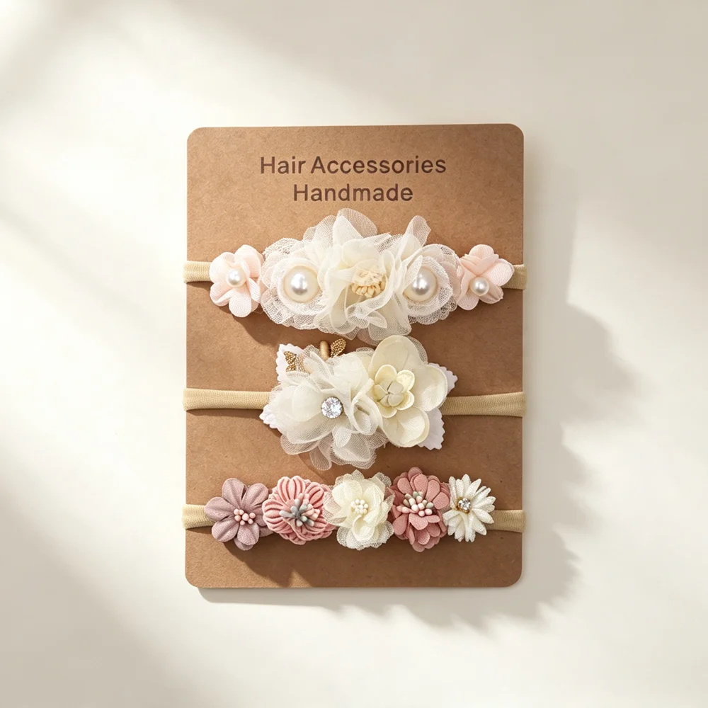 3pcs Baby Girl Elastic Headban - Art And Craft Hair 评论和价格