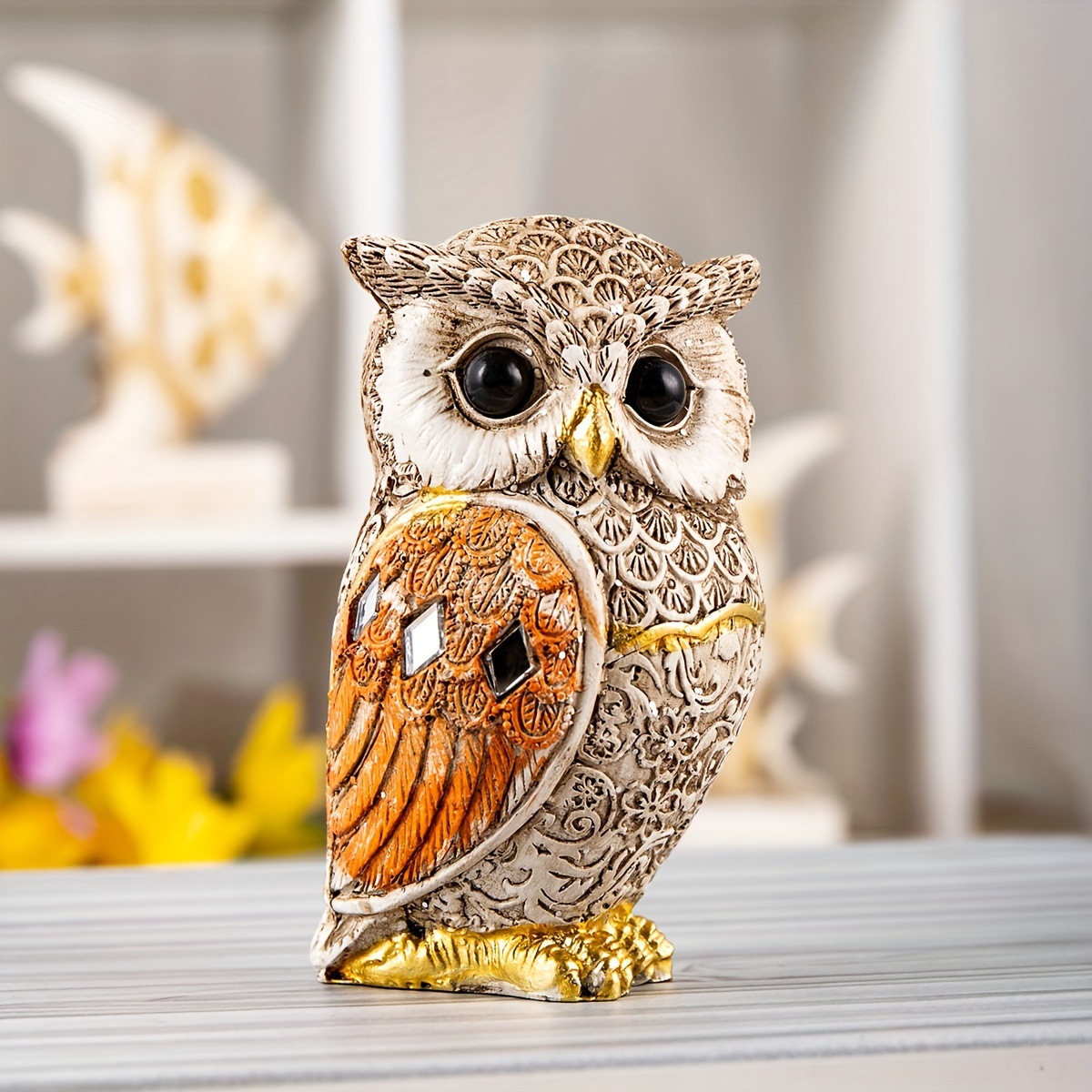 New Trendy Resin Owl Statue Vi - Tv Art And Craft 评论和价格