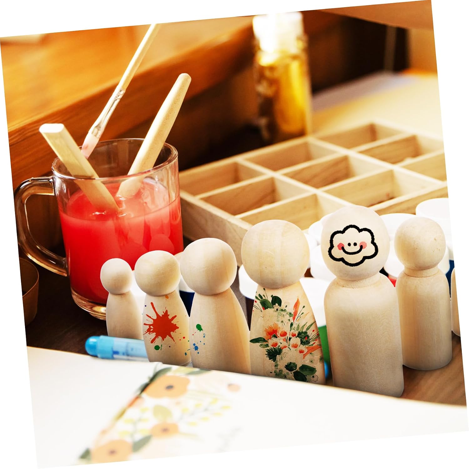 10pcs Natural Color Unfinished - Art And Craft For Nursery 评论和价格