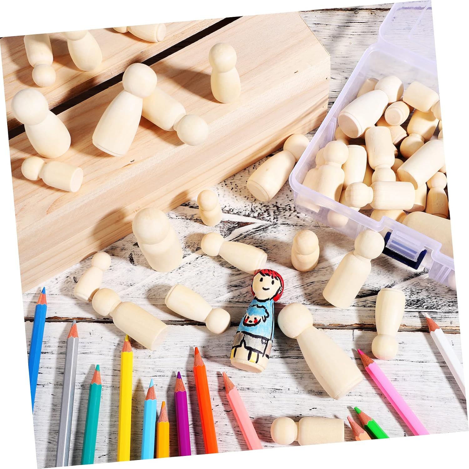 10pcs Natural Color Unfinished - Art And Craft For Nursery 评论和价格