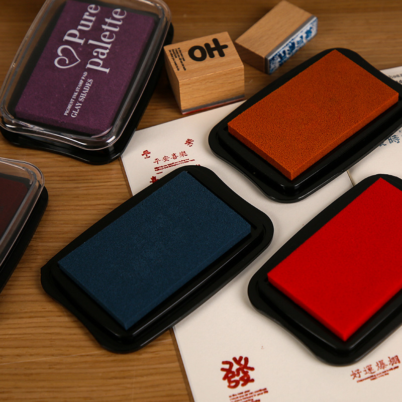 12 Colors Vintage Solid Color  - Stamping Ink Pad 评论和价格