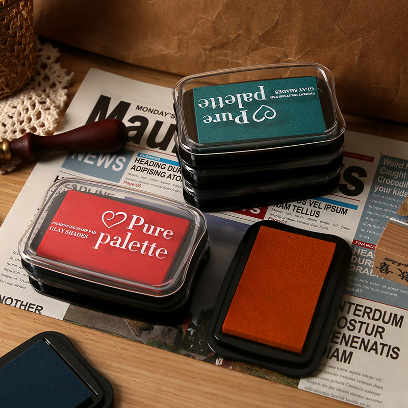 12 Colors Vintage Solid Color  - Stamping Ink Pad 评论和价格