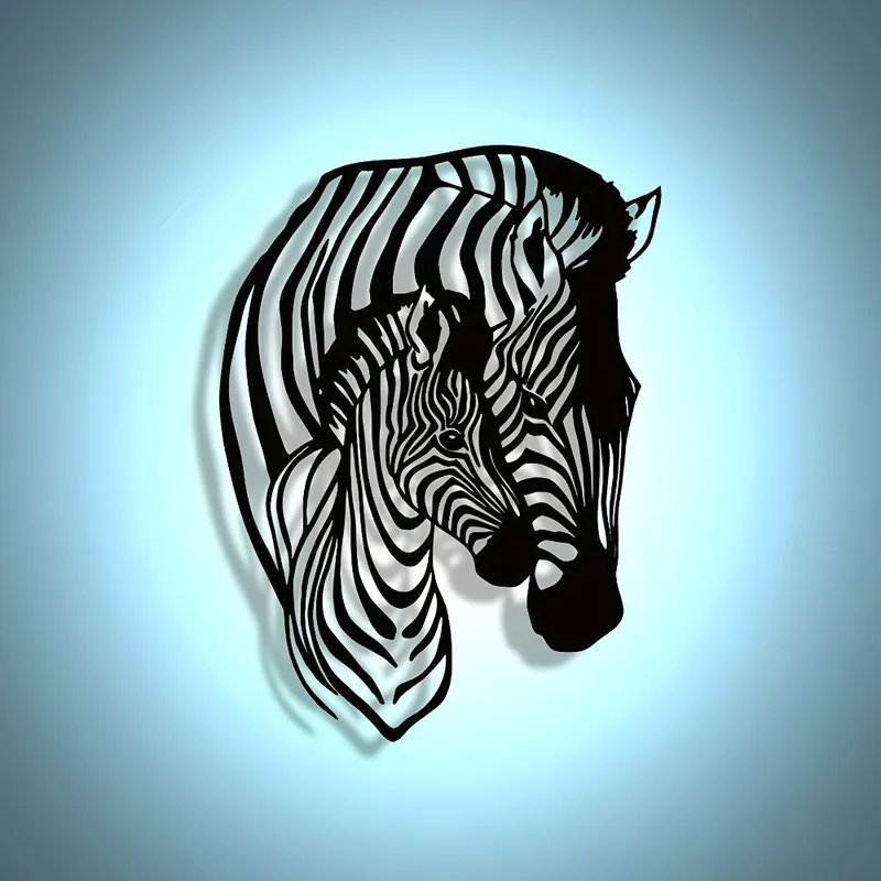 Elegant Minimalist Zebra Famil - Art Craft Zebra 评论和价格