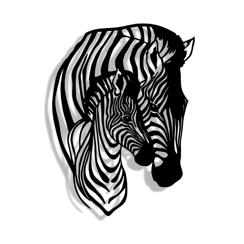 Elegant Minimalist Zebra Famil - Art Craft Zebra 评论和价格