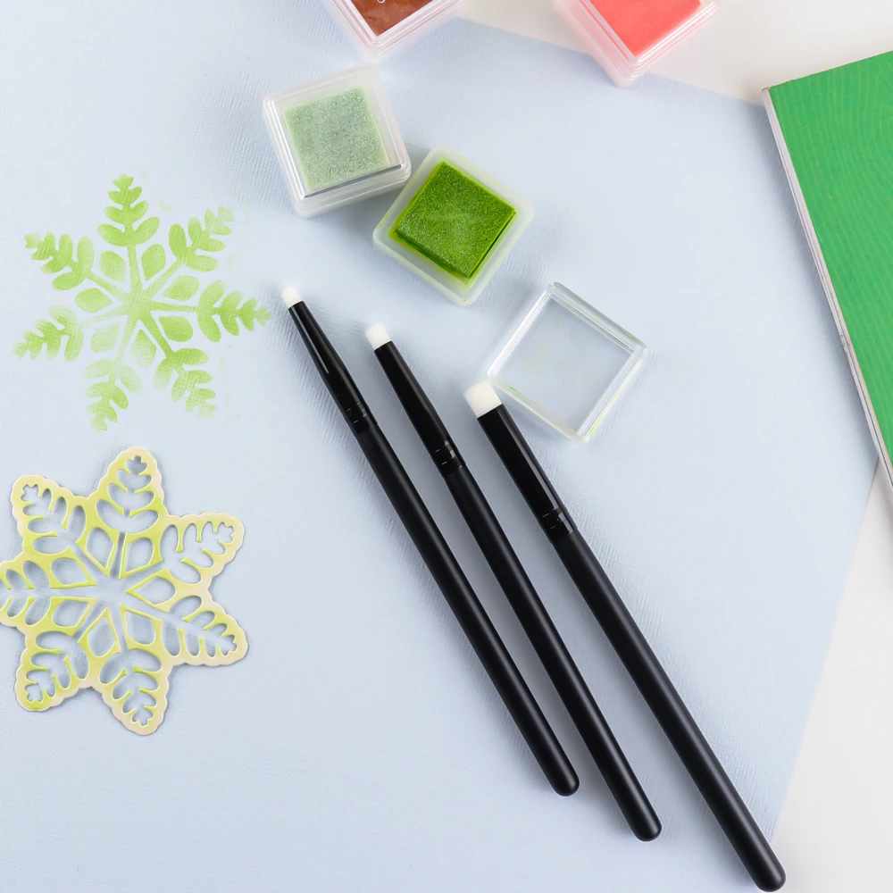 3pcs/set Angled/Flat Tip Mini  - Art Craft Blend 评论和价格