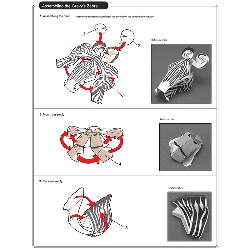 Zebra Origami Art Mini 3D Fold - Art Craft Zebra 评论和价格