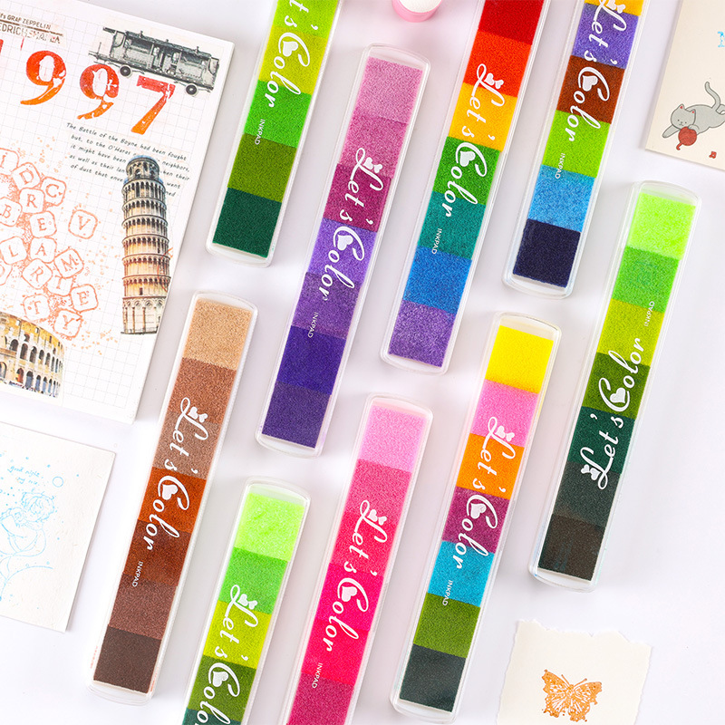 Cute Mix Color Inkpad for Scho - Stamping Ink Pad 评论和价格