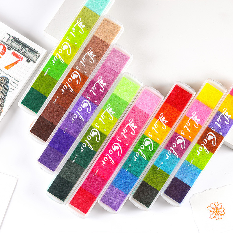 Cute Mix Color Inkpad for Scho - Stamping Ink Pad 评论和价格