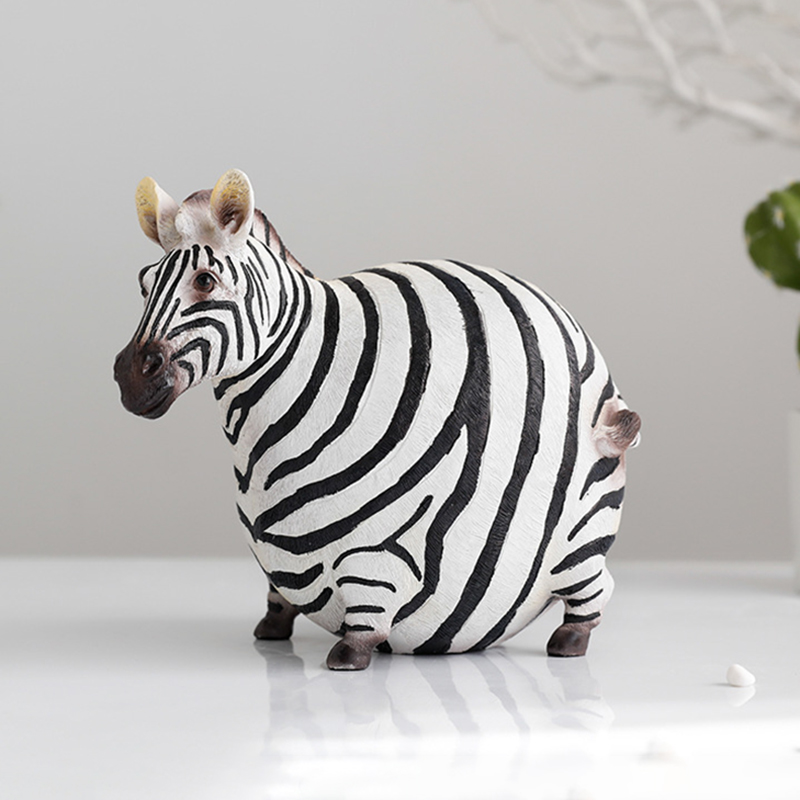 Nordic Creative Resin Cute Fat - Art Craft Zebra 评论和价格
