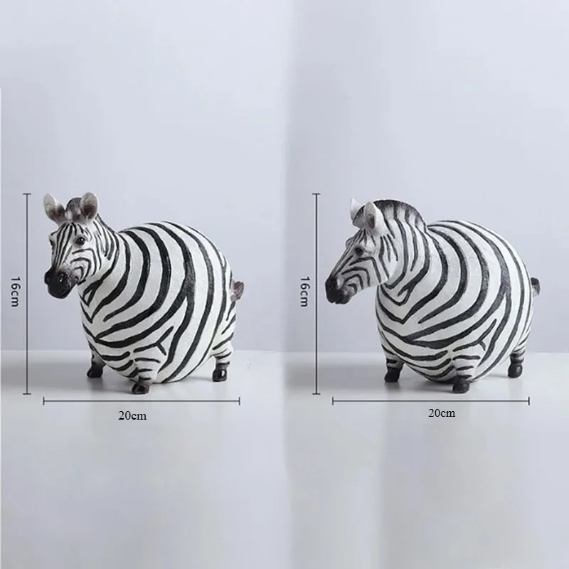 Nordic Creative Resin Cute Fat - Art Craft Zebra 评论和价格