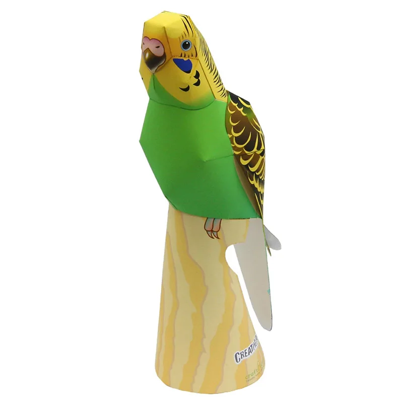 Budgerigar Parrot Bird Handmad - Art Craft Cardboard 评论和价格