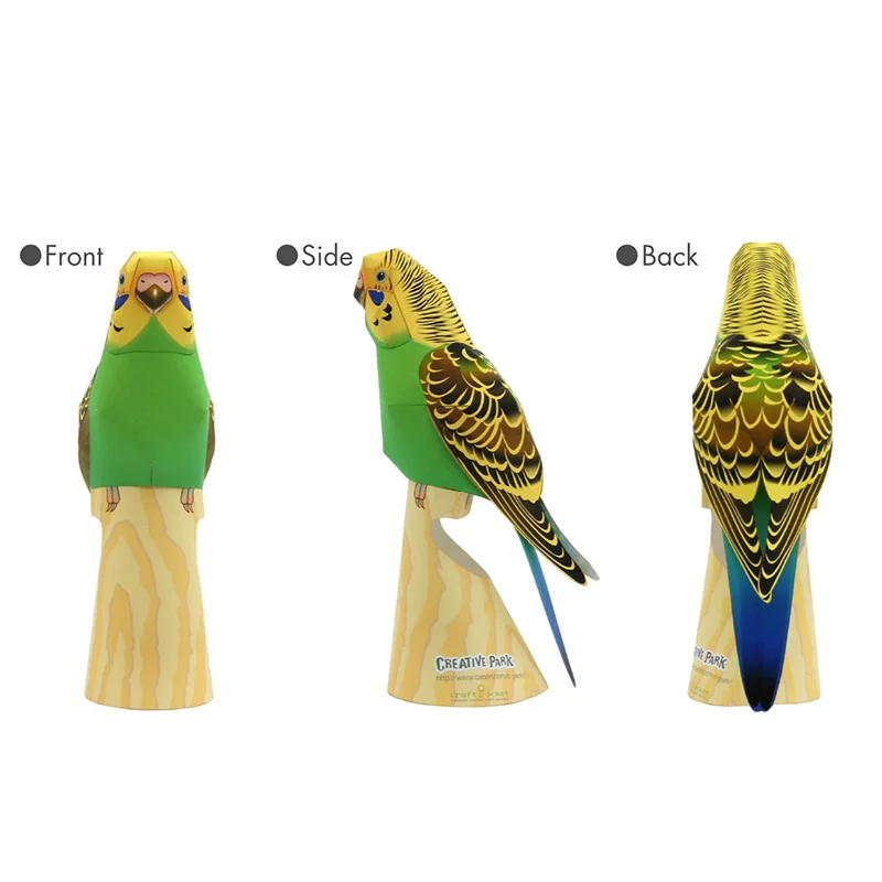 Budgerigar Parrot Bird Handmad - Art Craft Cardboard 评论和价格