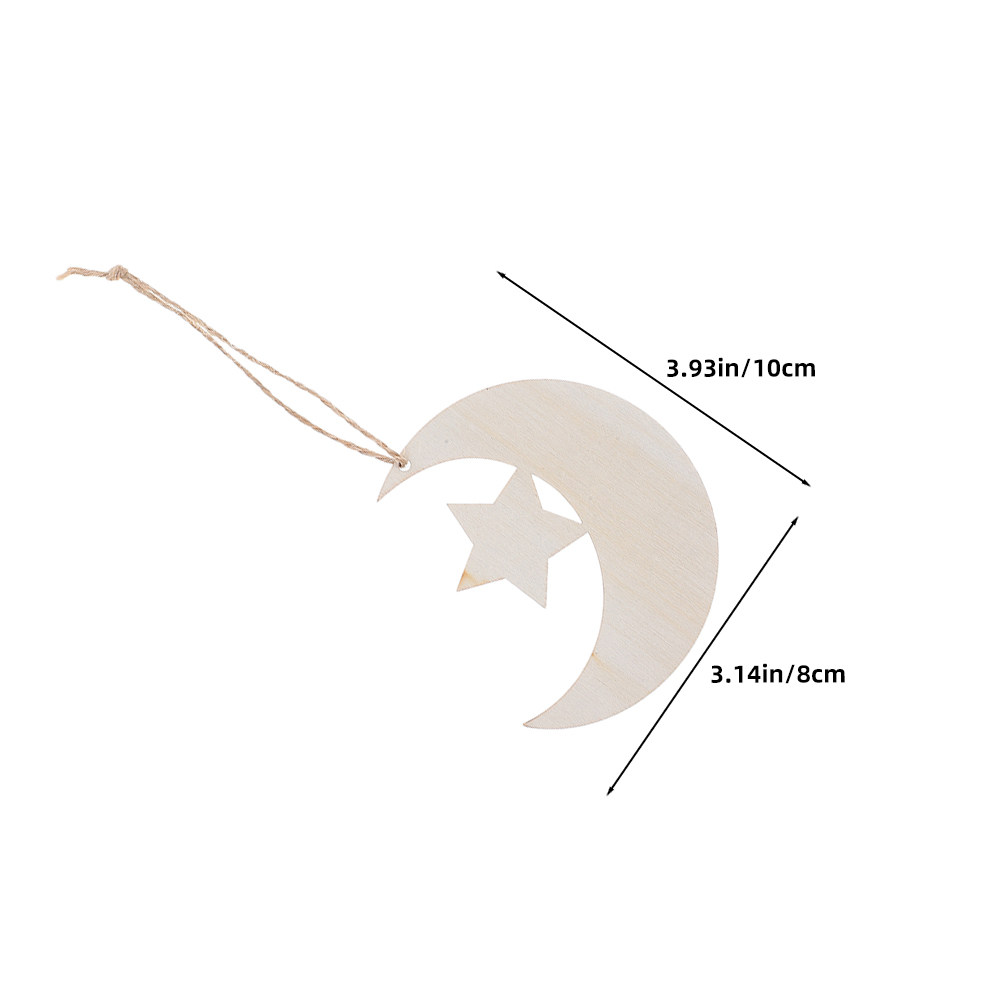 40Pcs Wood Moon Star Cutouts U - Art And Craft For Nursery 评论和价格